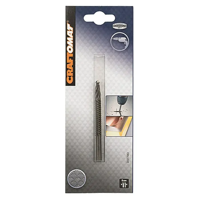 Craftomat Broca para madera - 1 ud., Diámetro de la broca: 6 mm, Largo: 85 mm - Fresa de ranurar Craftomat de 6 mm de diámetro, apta para carpintería. Fresado preciso garantizado para resultados limpios.