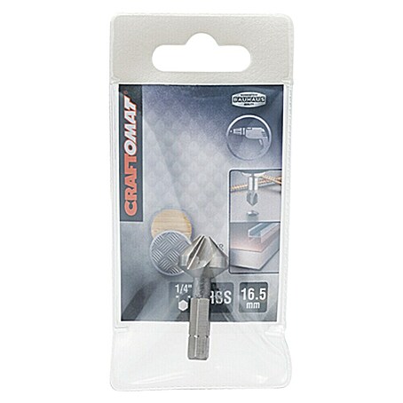 Craftomat Kegelsenker (Durchmesser Schaft: ¼″ Hex, Durchmesser: 16,5 mm)
