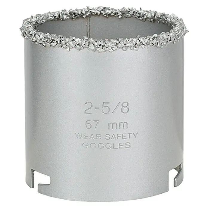 Craftomat Lochsäge - Durchmesser Bohrer: 67 mm - Diamant-Lochsäge, 2-5/8 Zoll (67 mm), zum Bohren von sauberen Löchern in Fliesen, Glas und Stein. Tragen Sie eine Schutzbrille.