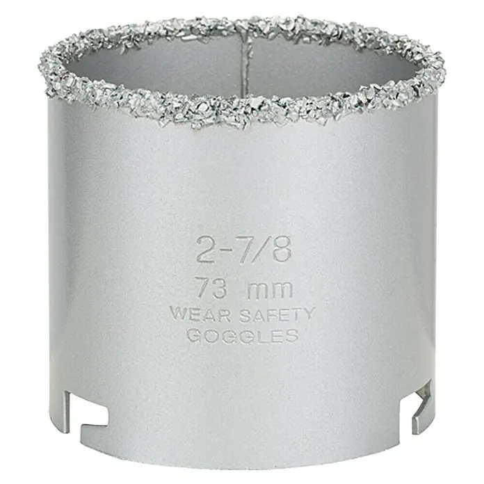 Craftomat Lochsäge - Durchmesser Bohrer: 73 mm - 2-7/8-Zoll-Lochsäge mit Diamantspitze für saubere, präzise Löcher in Fliesen, Glas und Keramik, ideal für Heimwerker und Profis.