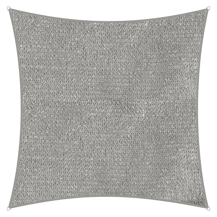 Schneider Sonnensegel Teneriffa - L x B: 500 x 500 cm, Silbergrau, Quadratisch - Hellgraues, quadratisches Sonnensegel aus texturiertem Gewebe mit verstärkten Kanten.