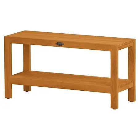 Badregal Holz Bella Teak massiv mit Gummifüßen montiert geliefert