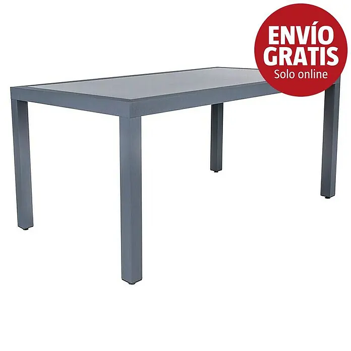 Mesa de jardín Mistral - L x An x Al: 192 x 102 x 74 cm, Aluminio/Cerámica, Antracita - Imagen de campaña