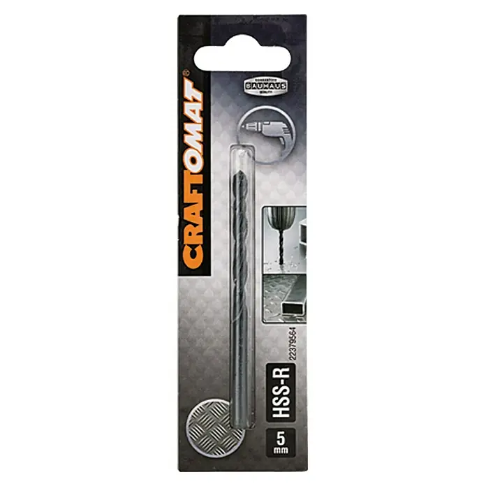Craftomat Metallbohrer - HSS-R, Durchmesser Bohrer: 5 mm - Craftomat HSS-R Metallbohrer, 5 mm, verpackt. Ideal für präzise Bohrungen in Metall, mit hoher Qualität und langer Lebensdauer.