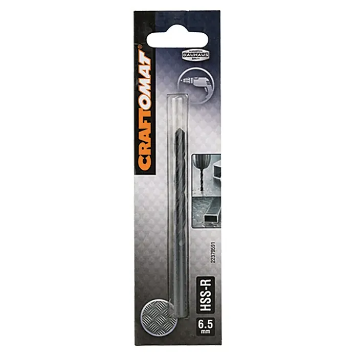 Craftomat Metallbohrer - HSS-R, Durchmesser Bohrer: 6,5 mm - Eine Craftomat HSS-R Metallbohrer in 6.5 mm, ideal für präzise Bohrarbeiten. Die hochwertige Ausführung garantiert eine lange Lebensdauer.