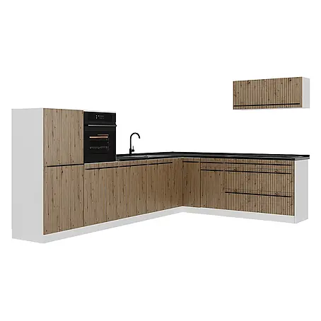 Eckküche R-Line 327 cm Artisan-Eiche Art.-Nr. 67573