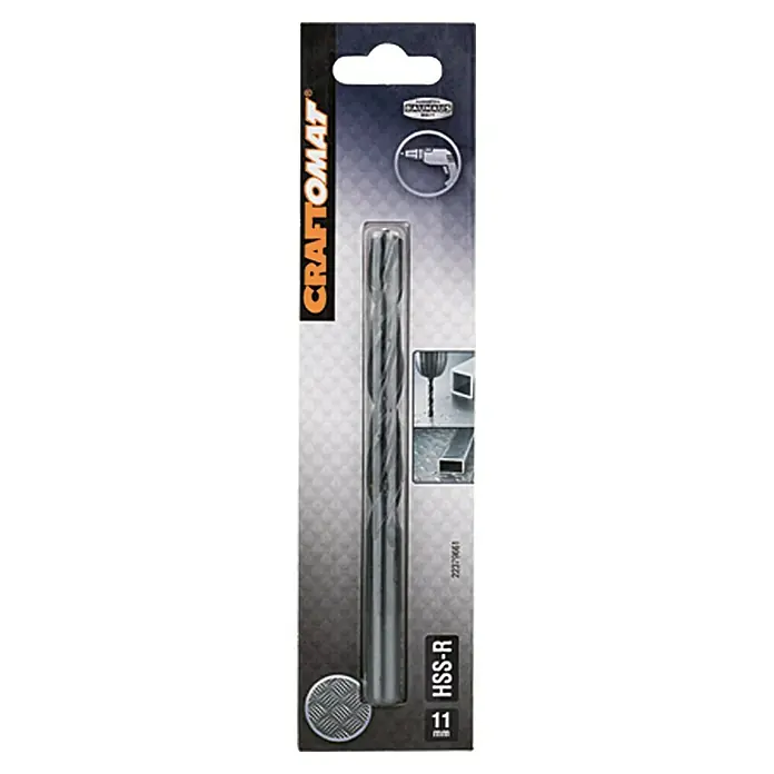 Craftomat Metallbohrer - HSS-R, Durchmesser Bohrer: 11 mm - Aufnahme einer Craftomat HSS-R Metallbohrerverpackung, ideal zum Bohren von Metall.