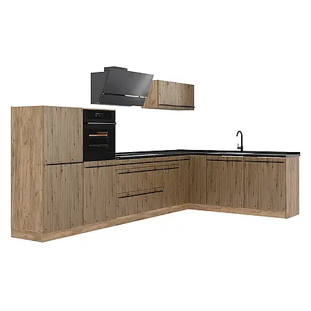 Eckküche R-Line 347 cm Artisan-Eiche Art.-Nr. 67601