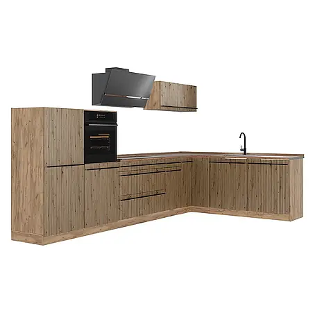 Eckküche R-Line 347 cm Artisan-Eiche Art.-Nr. 67602