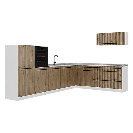Eckküche R-Line 327 cm Artisan-Eiche Art.-Nr. 67575