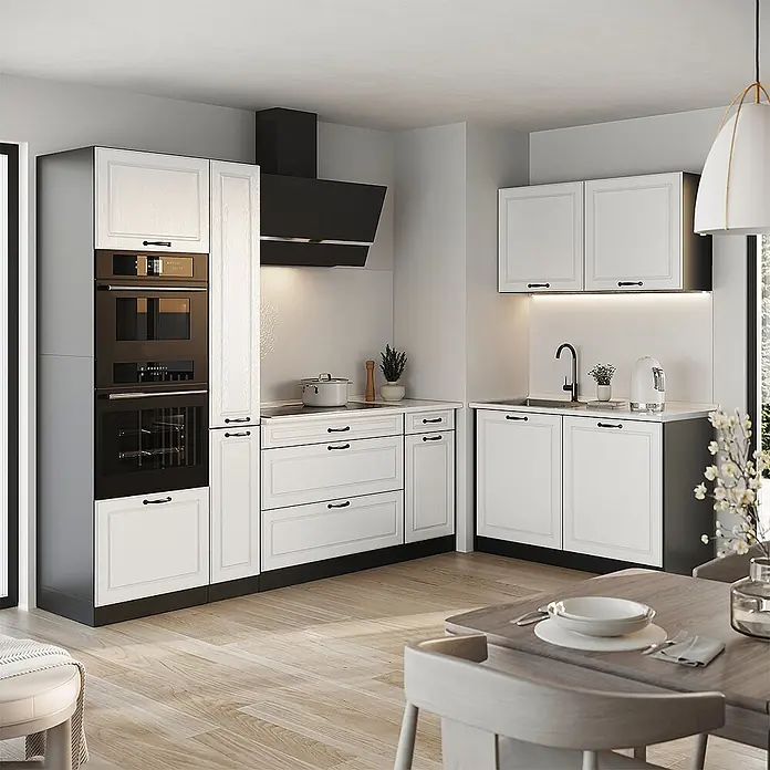 Eckküche R-Line 230 cm Weiß Landhaus Art.-Nr. 68166 online kaufen bei BAUHAUS