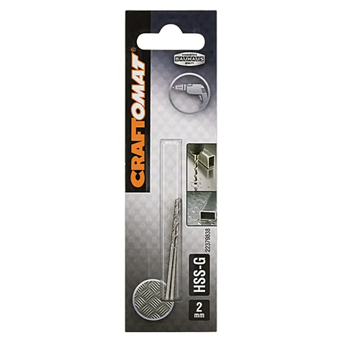 Craftomat Metallbohrer - 2 Stk., Durchmesser Bohrer: 2 mm, Arbeitslänge: 24 mm - Craftomat HSS-G Bohrer, 2mm Durchmesser, ideal für präzise Bohrungen in Metall. Zuverlässige Qualität für Handwerker und Heimwerker.