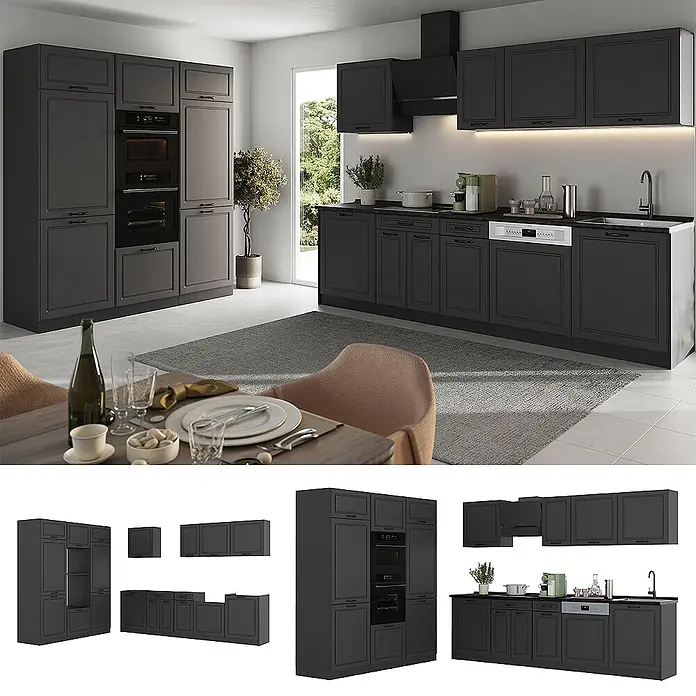 Küchenzeile R-Line 180 cm Anthrazit Landhaus Art.-Nr. 67766 online kaufen bei BAUHAUS
