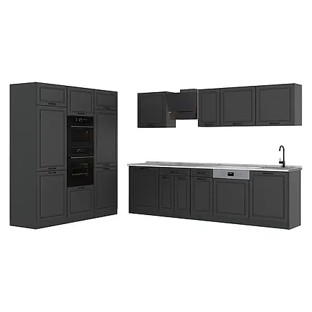 Küchenzeile R-Line 180 cm Anthrazit Landhaus Art.-Nr. 67769