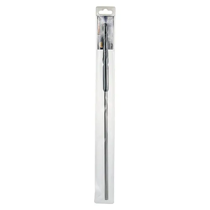 Craftomat Broca para madera ZYL - Diámetro de la broca: 14 mm, Largo: 400 mm - Se muestra una broca larga en un embalaje transparente. Ideal para taladrar con precisión en diversos materiales.
