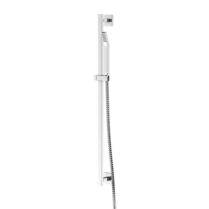 Steinberg Serie 120 Brausegarnitur, Stabhandbrause, 1201602 -  - Chrom-Duschstange mit verstellbarem Handbrausekopf und flexiblem Schlauch.