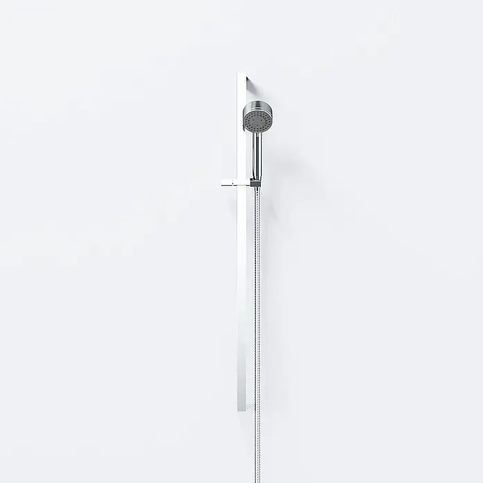 Steinberg Serie 135 Brausegarnitur, Handbrause 3-Fach vestellbar, -  - Moderne Chrom-Handbrause mit flexiblem Schlauch an einer Brausestange.