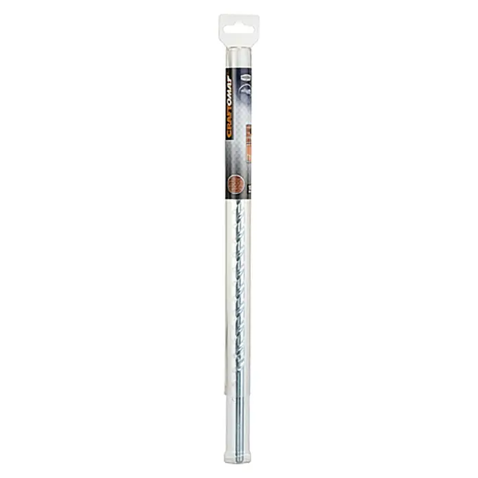Craftomat Broca para hormigón y mampostería - 1 ud., Diámetro de la broca: 10 mm, Largo: 400 mm - Una broca helicoidal larga de Craftomat empaquetada. Ideal para trabajos de perforación de precisión en diversos materiales.