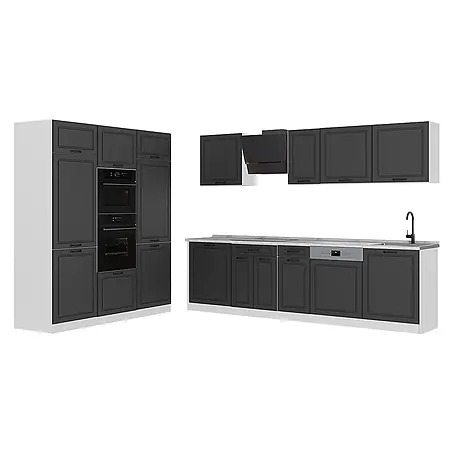 Küchenzeile R-Line 180 cm Anthrazit Landhaus Art.-Nr. 67792