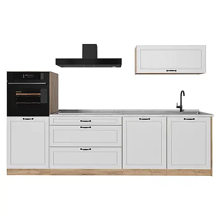 Küchenzeile R-Line 280 cm Weiß Landhaus Art.-Nr. 67988