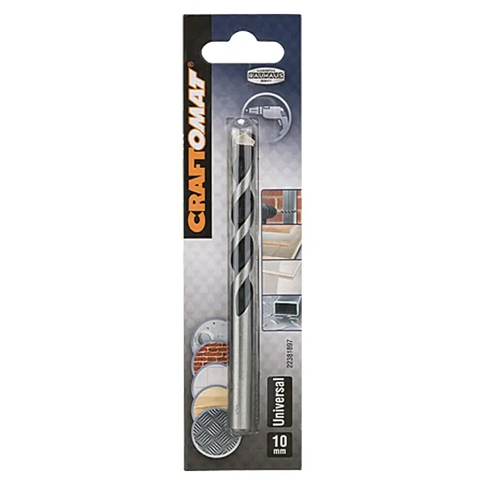 Craftomat Broca universal - 1 ud., Diámetro de la broca: 10 mm - Imagen del producto de una broca universal Craftomat, ideal para diversos materiales.