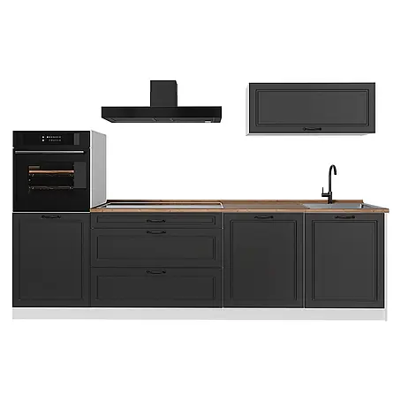Küchenzeile R-Line 280 cm Anthrazit Landhaus Art.-Nr. 67997