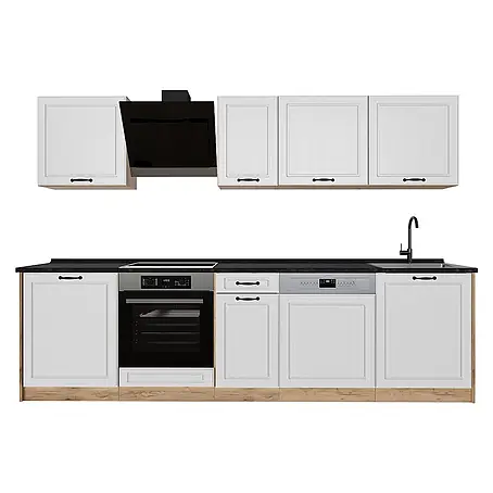 Küchenzeile R-Line 280 cm Weiß Landhaus Art.-Nr. 67917