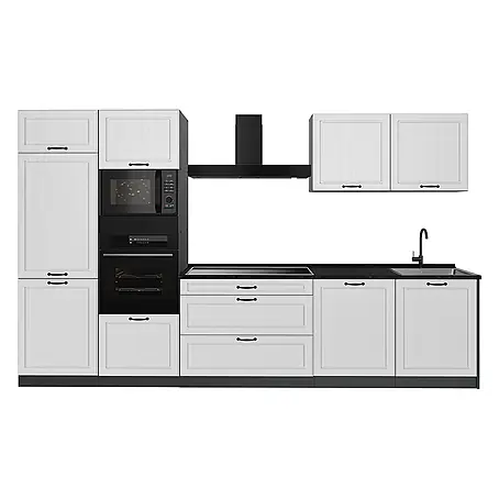Küchenzeile R-Line 340 cm Weiß Landhaus Art.-Nr. 68046