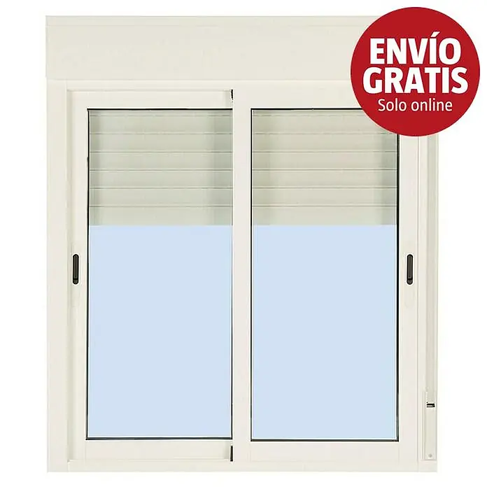 Solid Elements Ventana de aluminio corredera - 100 x 115 cm, Blanco - Imagen de campaña