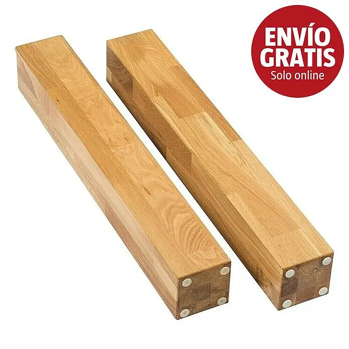 Exclusivholz Aspen Soporte para tableros - Roble, 110 x 10 x 10 cm, 2 ud. - Imagen de campaña