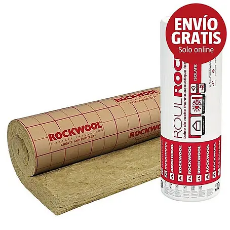 Rockwool Lana de roca Roulrock KRAFT con papel