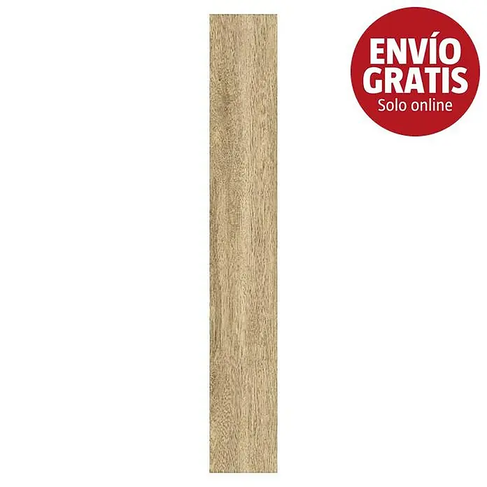 Suelo vinílico SPC Wood Old - 1.220 x 180 x 4 mm, Beige, Resistente al agua - Tablón de imitación madera clara con veta visible, para suelo o pared.