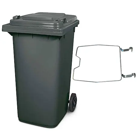 BRB Mülltonne MGB 240 Liter, mit Klemmring für Müllsäcke (anthrazit)