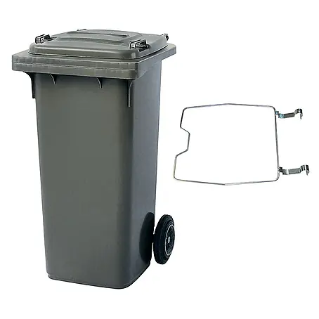 BRB Mülltonne MGB 120 Liter, mit Klemmring für Müllsäcke (anthrazit)