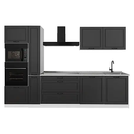 Küchenzeile R-Line 310 cm Anthrazit Landhaus Art.-Nr. 67960