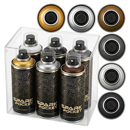 SPARK Pocket 6er Set 200ml Gold Silber Braun Anthrazit Weiss Schwarz