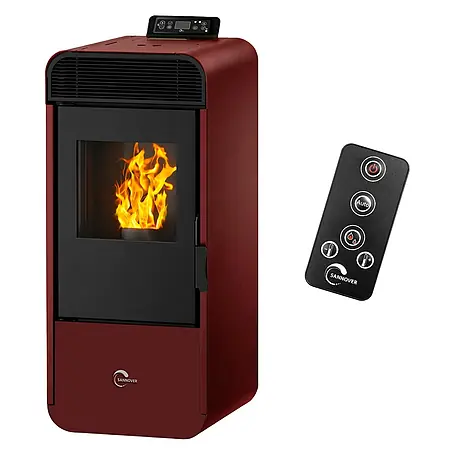 Sannover Pelletofen Izedia 13,8 kW Bordeaux