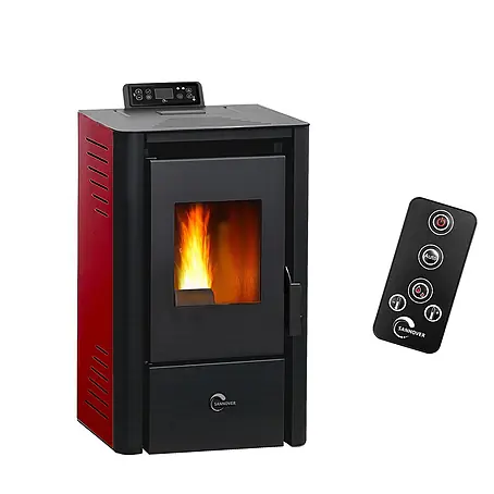 Sannover Pelletofen Anita 9,4 kW bordeaux