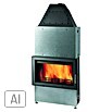 Haas+Sohn Wasserführender Kamineinsatz Aqua 187.9-WT (17 kW, Raumheizvermögen: 325 m³, Perl-Anthrazit)