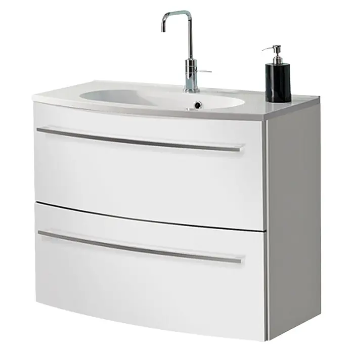 Camargue Swing Einbauwaschbecken - 80 x 46,8 cm, Weiß - Diagonale Ansicht
