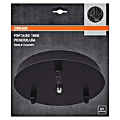 Osram Lampenbaldachin Triple Canopy Vintage 1906 (Schwarz, Durchmesser: 200 mm)