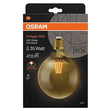 Osram LED-Lampe Vintage Edition 1906 Globe-Form E27