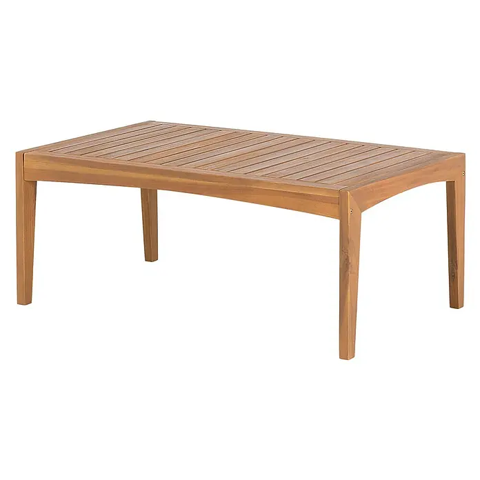 27-tlg Lounge Set PATAJA in Braun/Grau/Beige -  - Brauner Couchtisch aus Holz mit Lattenplatte, für den Außenbereich geeignet.
