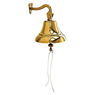 Glocke mit Halterung (Durchmesser: 19 cm, Messing, Poliert)