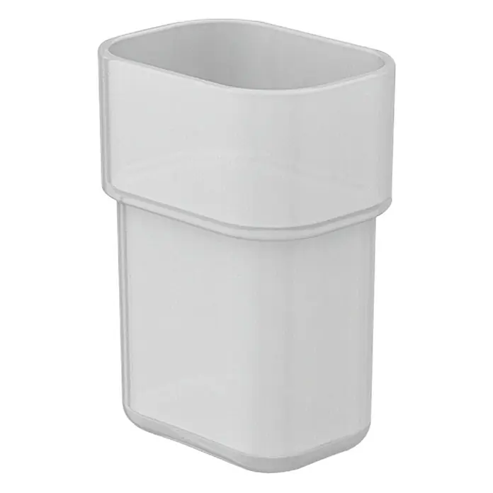 Lenz Aura Ersatz-Zahnputzglas - L x B: 11 x 7,7 cm, Glas - Weiße, rechteckige Utensilienbox mit abgerundeten Ecken und zwei Fächern zur Aufbewahrung von Stiften und anderen kleinen Gegenständen.