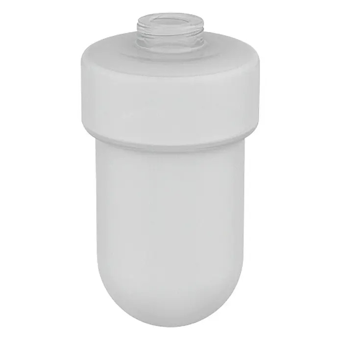 Lenz Ersatz-Seifenspenderglas Scala/Pisa - Durchmesser: 60 mm, Satiniert - Weißer Wasserfilter mit Gewindeanschluss zur Reinigung von Trinkwasser, für einwandfreies Wasser im Haushalt.