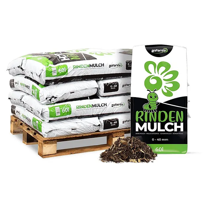 Rindenmulch 0-40 mm 60l x 12 Sack 720l 12er Palette - 
