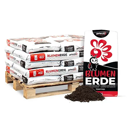 Blumenerde torffrei 40l x 15 Sack 600l 15er Palette