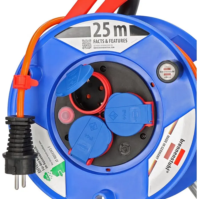 Brennenstuhl Garant Kabeltrommel - Kunststoff, 25 m, AT-N05V3V3-F, IP44 - Detailaufnahme