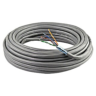 Schwaiger Instalacijski mrežni kabel (25 m, Sive boje, Do 1 GBit/s)